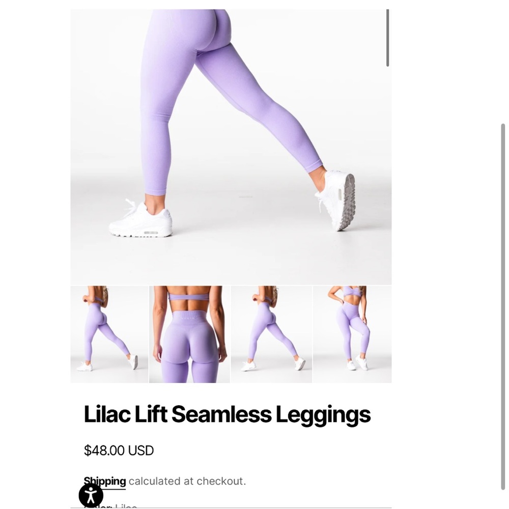NVGTN Lilac Lift Leggings NWOT